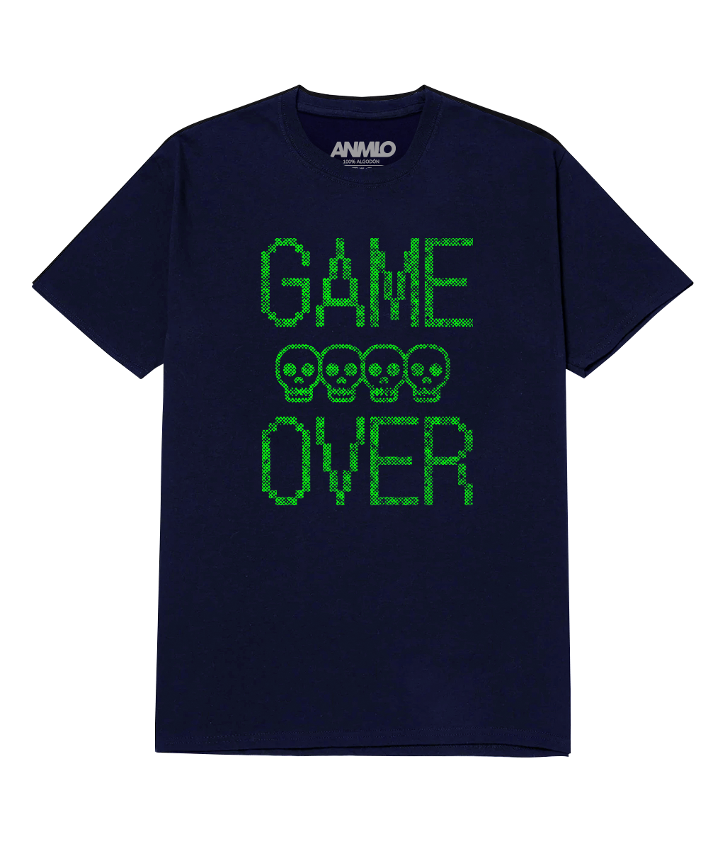 Polera - Game over y calaveritas