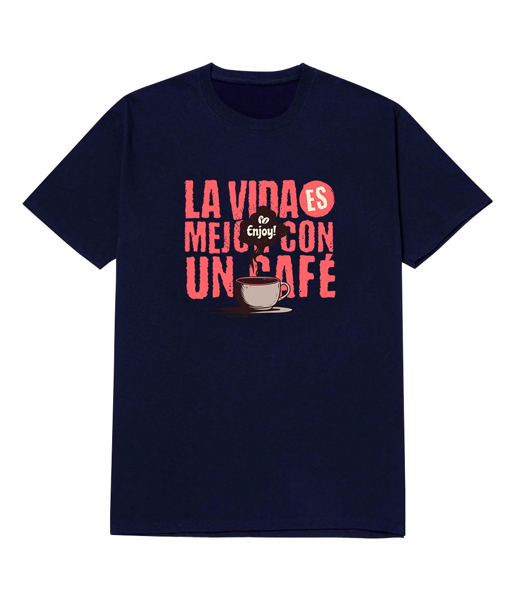 Polera - La vida es mejor con un café