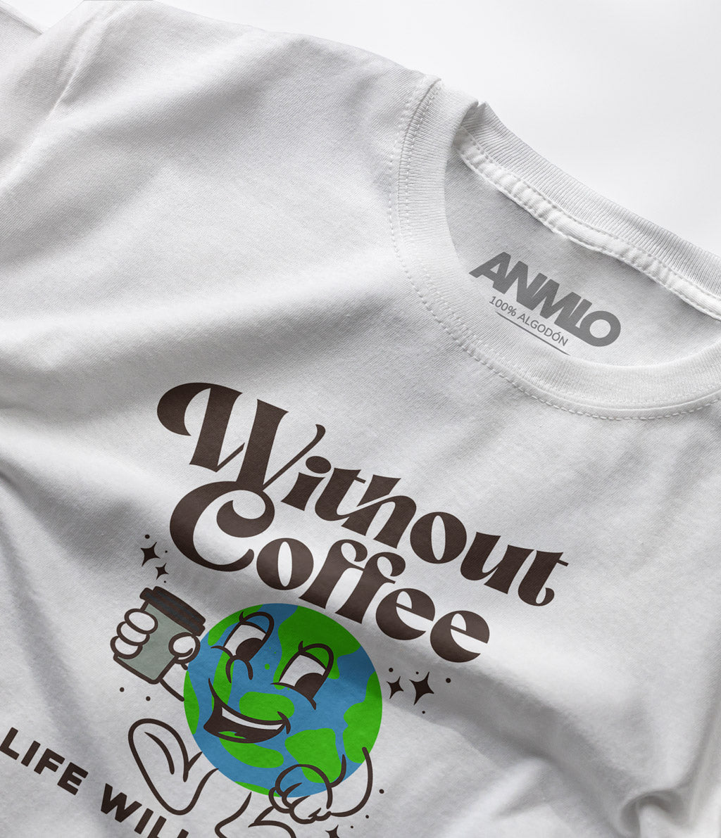 Polera - Sin café la vida se vuelve plana
