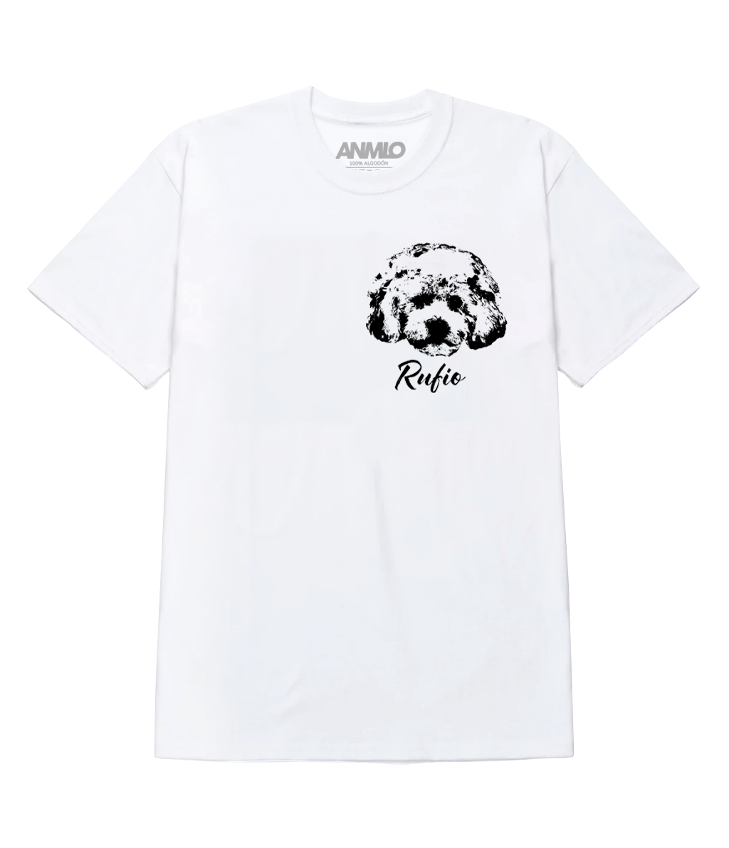 Polera personalizada con un retrato de tu mascota
