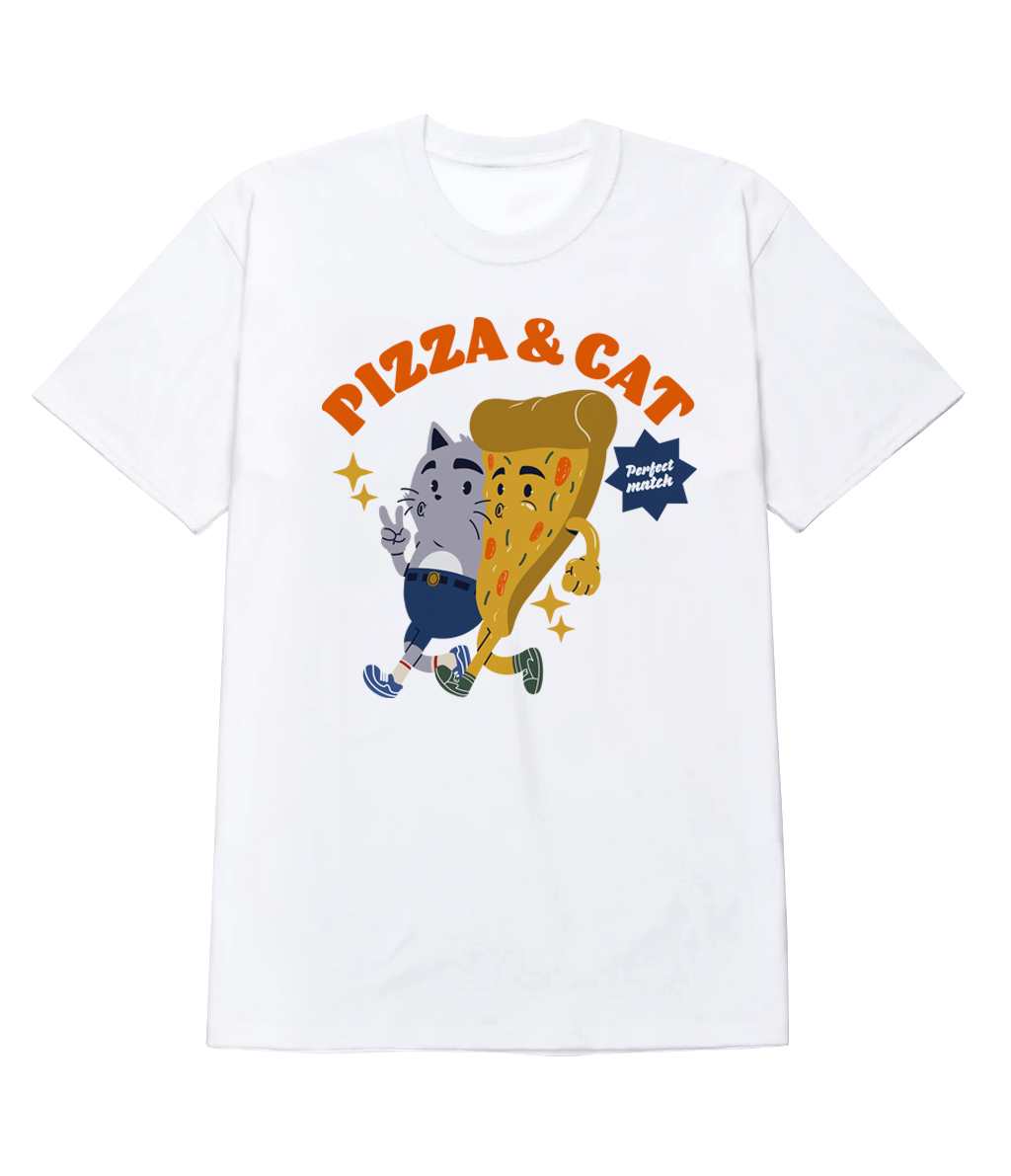 Polera - Pizza & Cat - Perfect Match