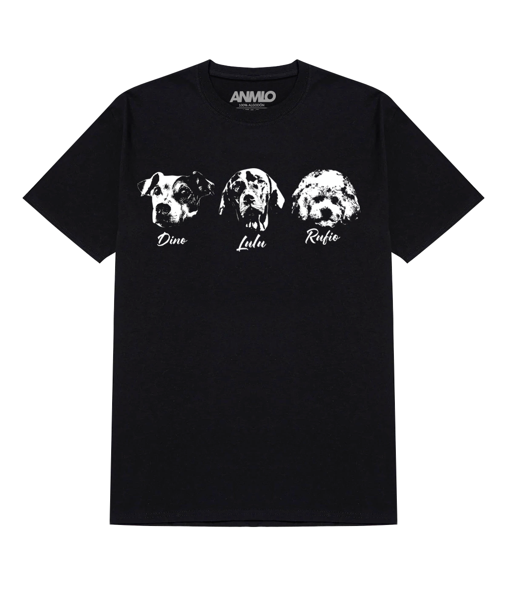 Polera personalizada con un retrato de tu mascota
