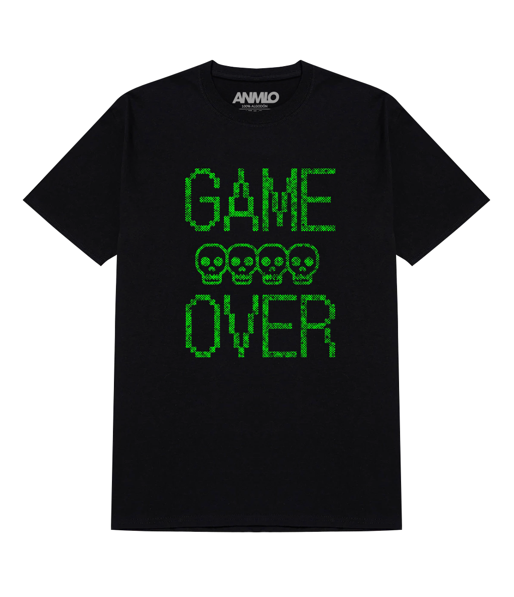 Polera - Game over y calaveritas