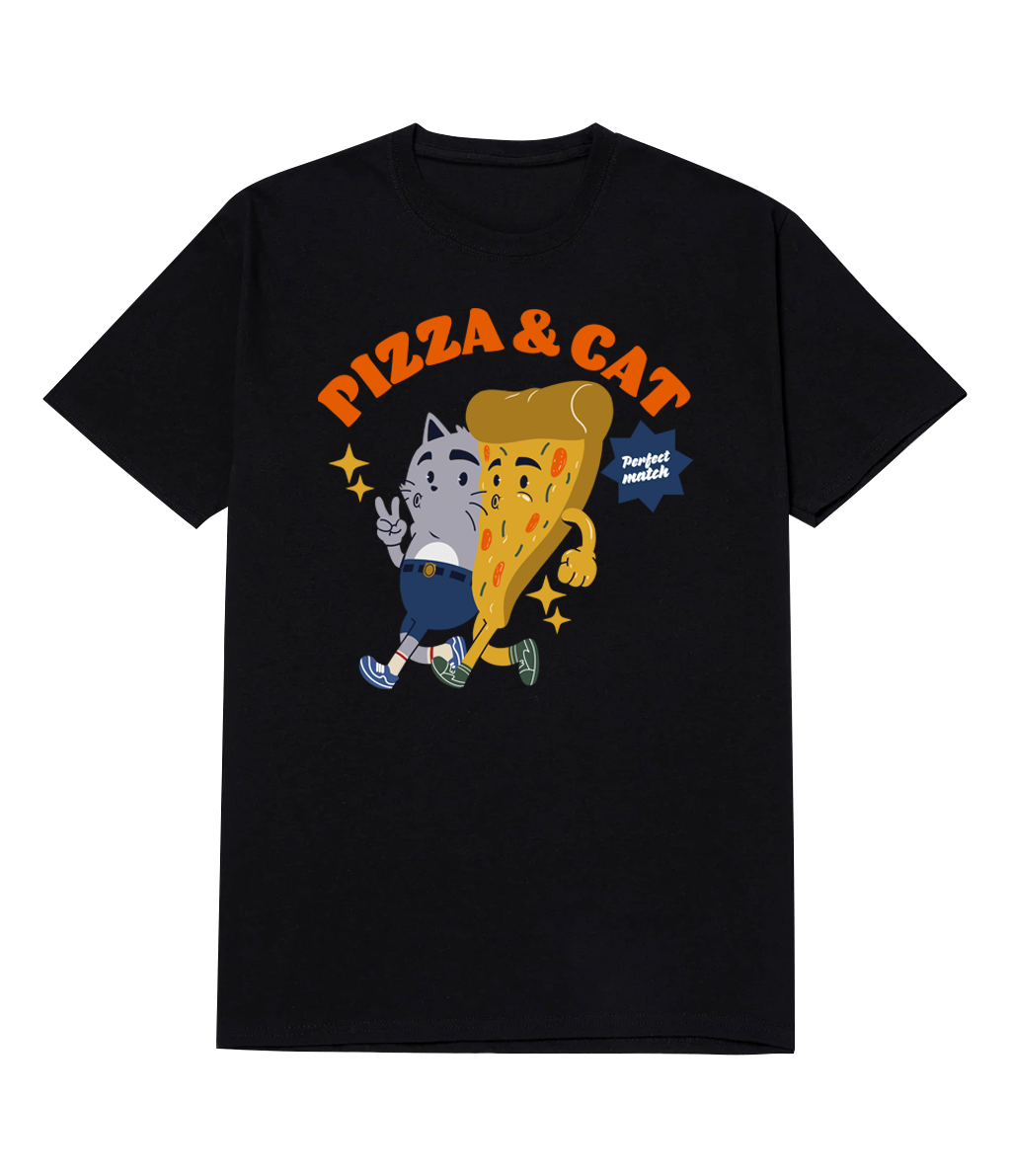 Polera - Pizza & Cat - Perfect Match