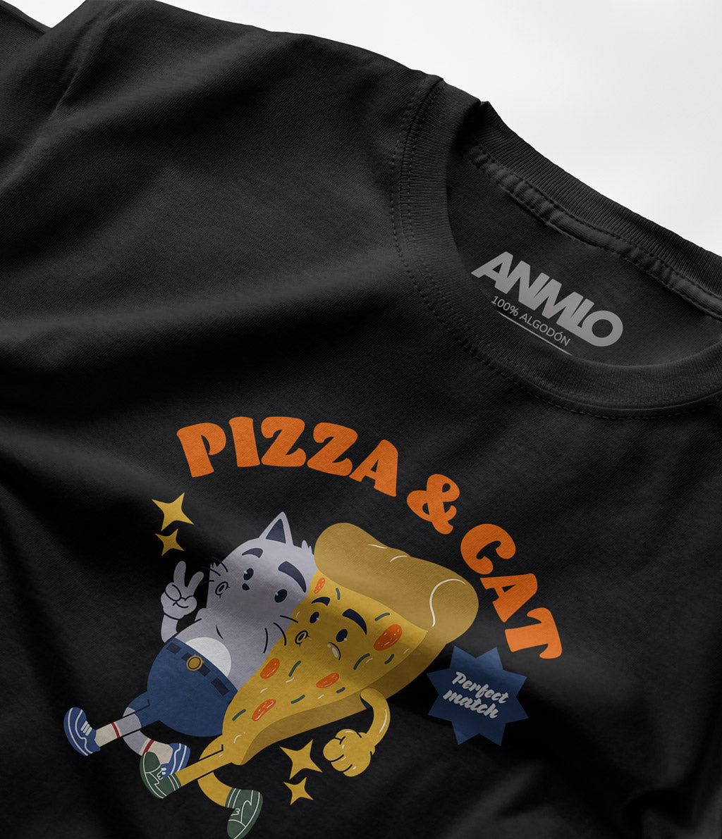 Polera - Pizza & Cat - Perfect Match