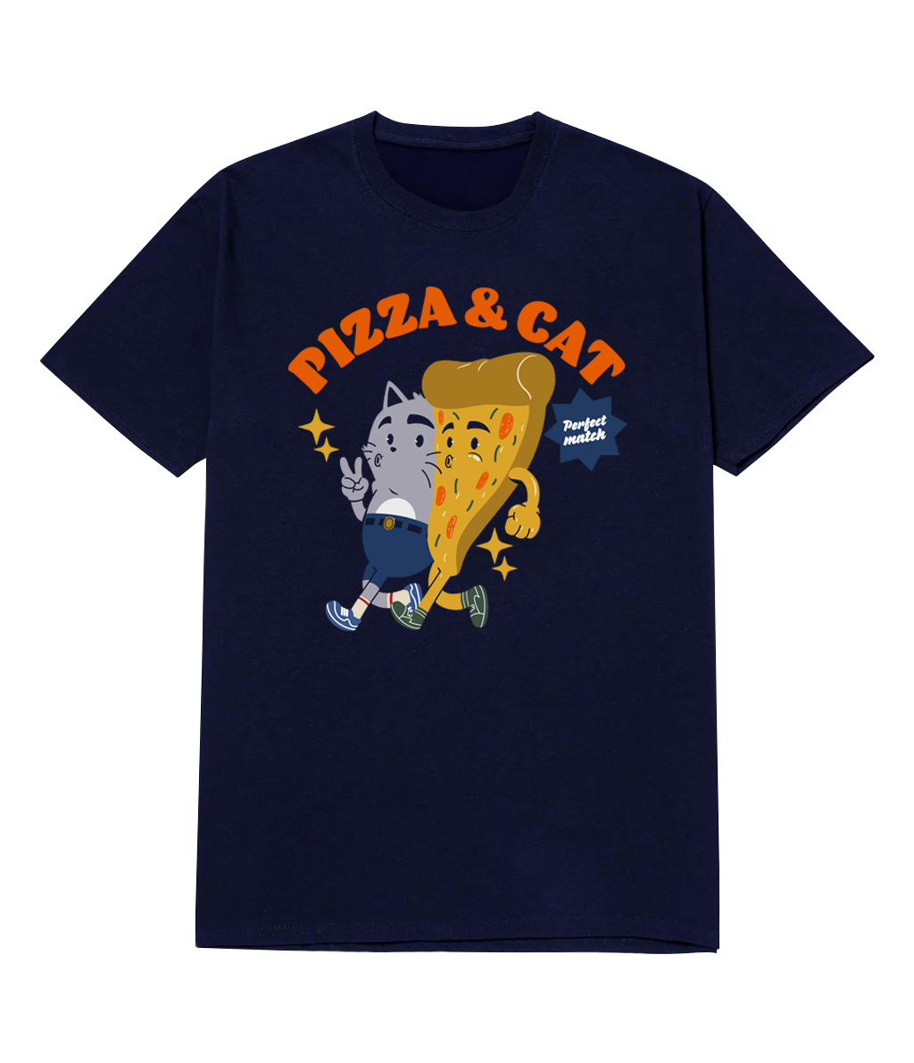 Polera - Pizza & Cat - Perfect Match
