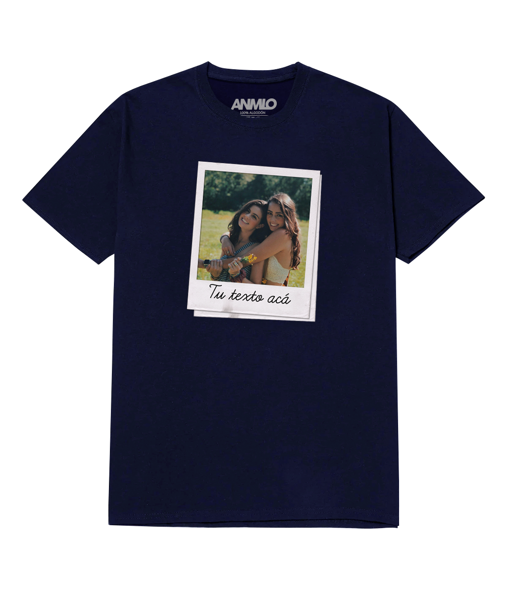Polera personalizada con la foto que quieras en estilo polaroid