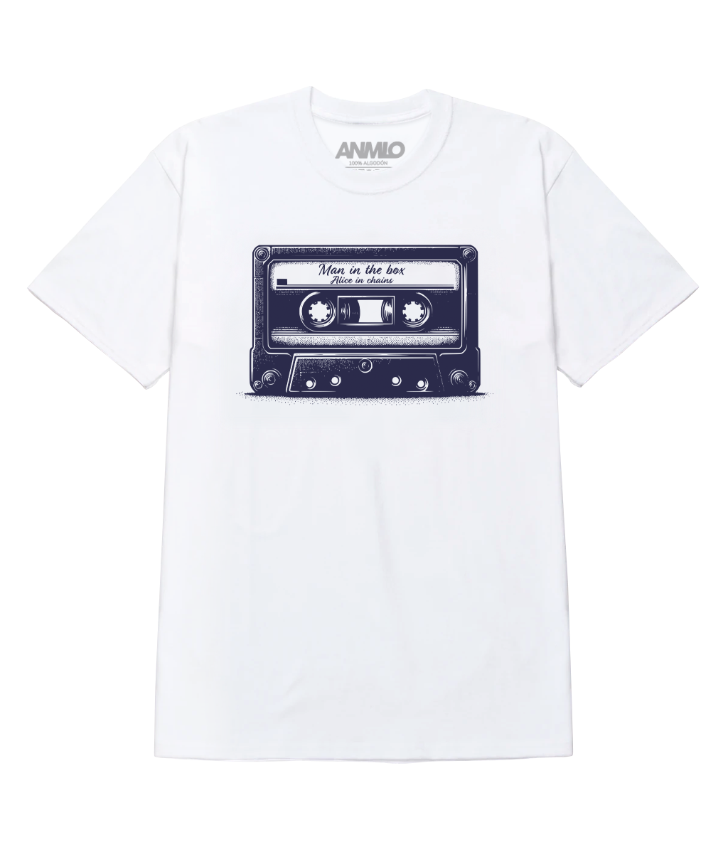 Polera personalizada Casete vintage con tu canción favorita