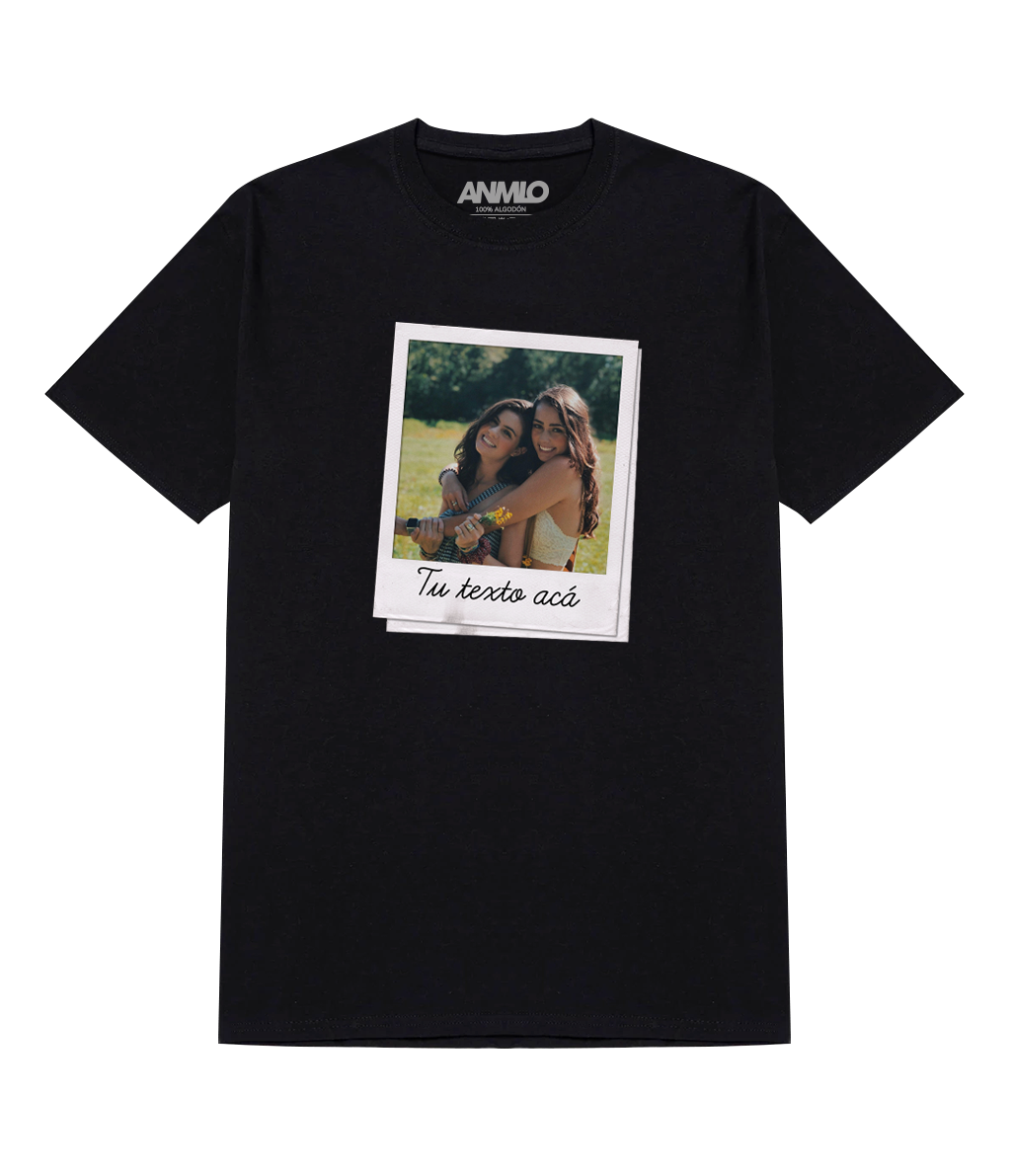 Polera personalizada con la foto que quieras en estilo polaroid