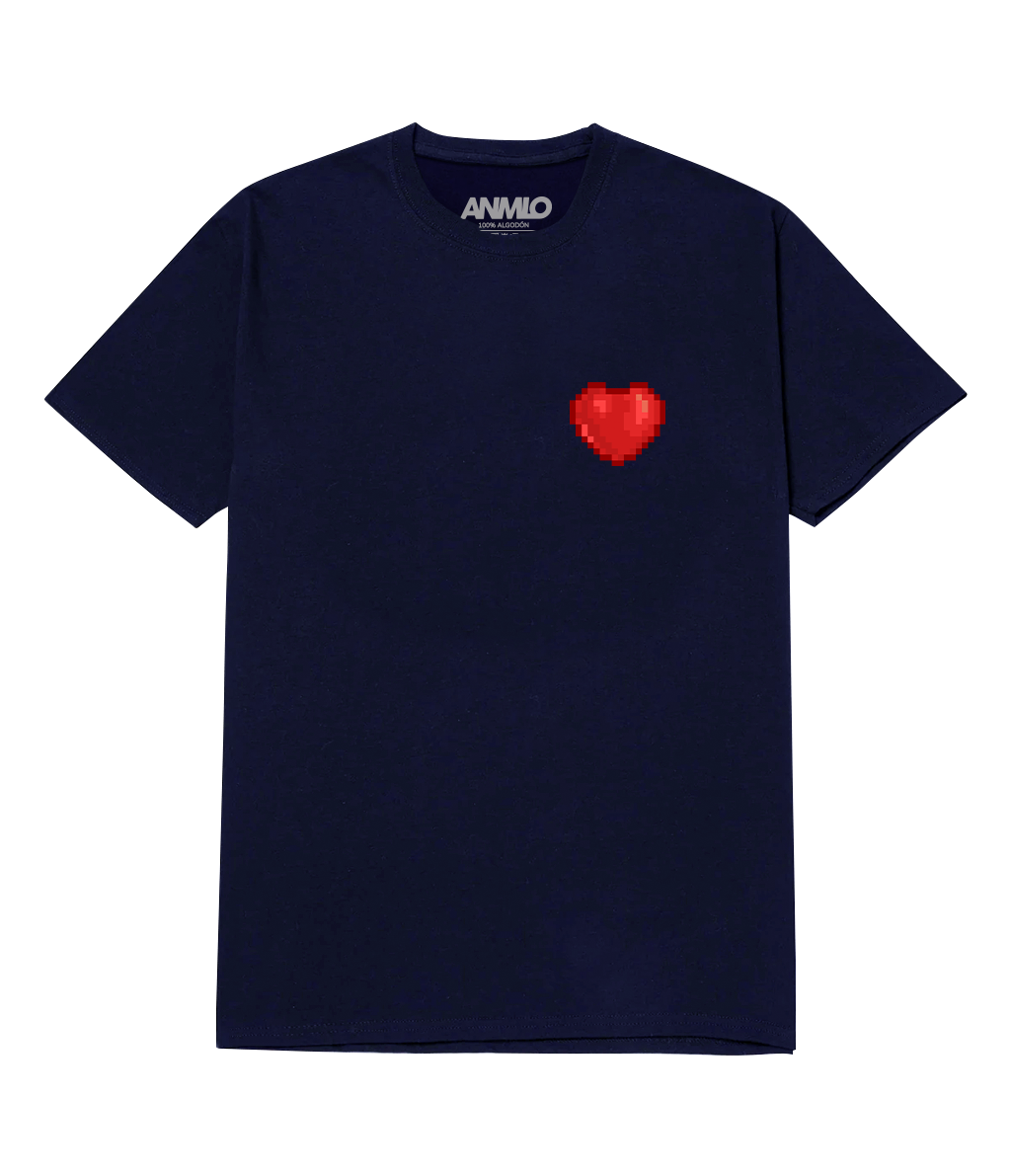 Polera - Corazón 8 Bit