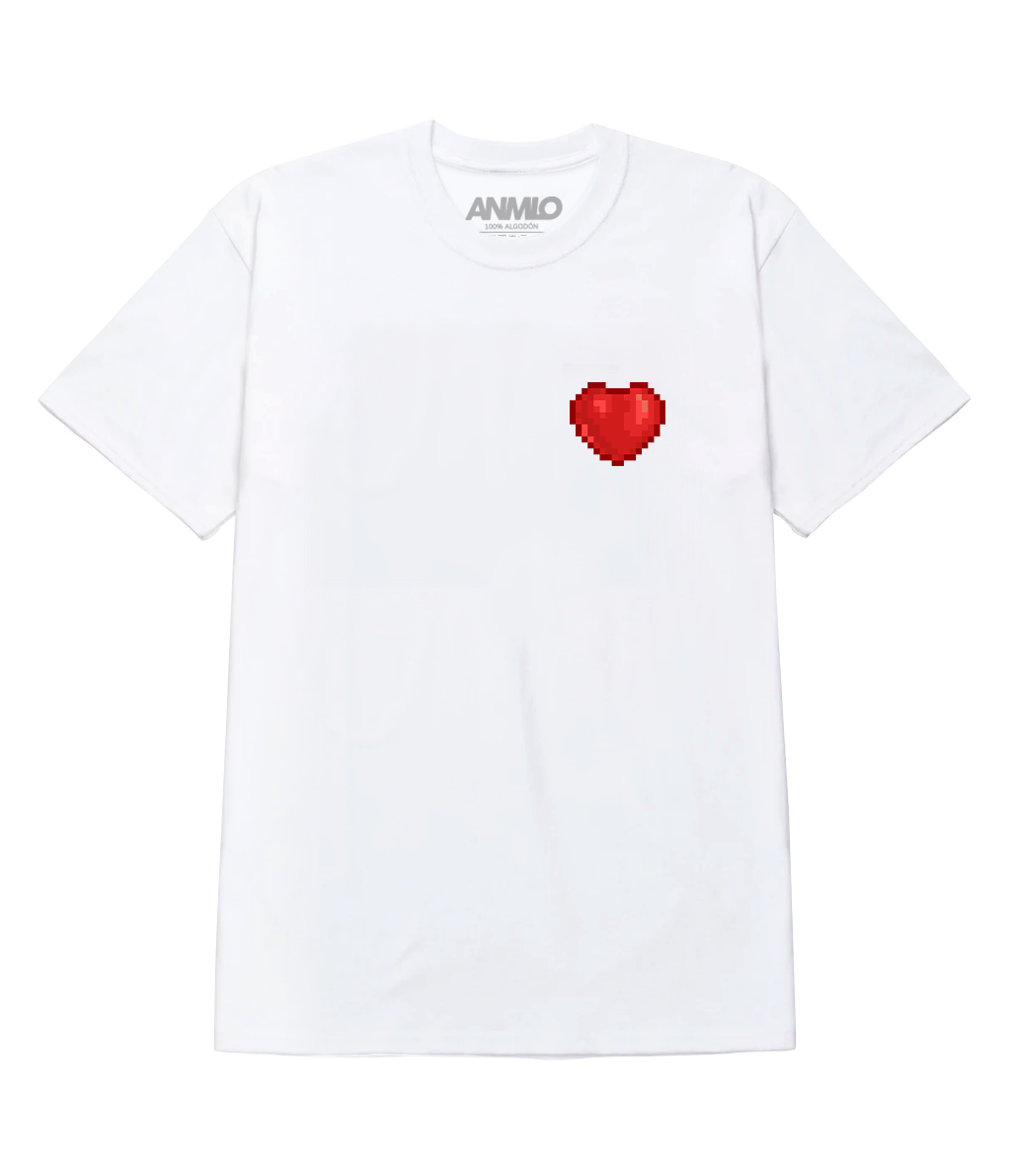 Polera - Corazón 8 Bit