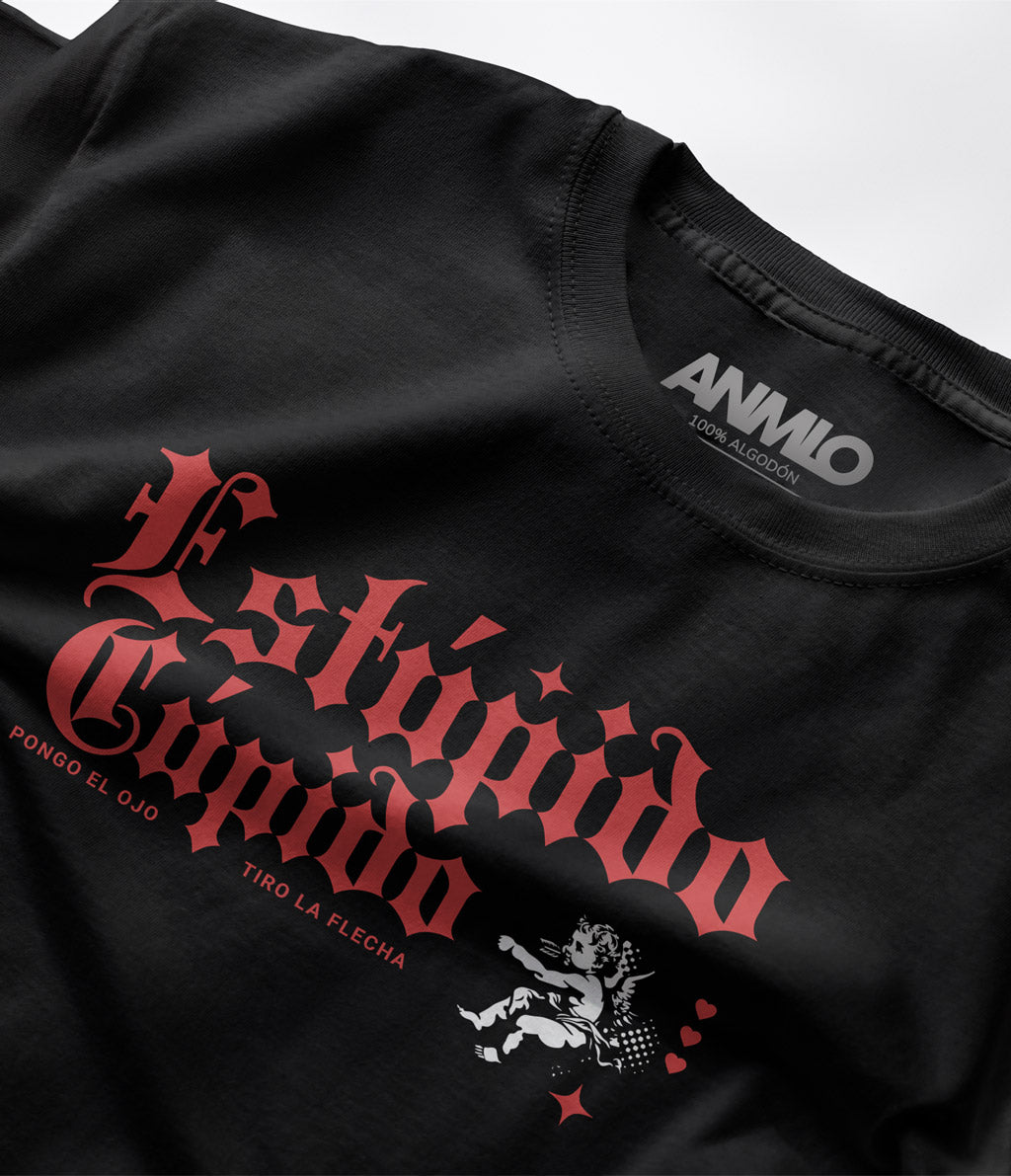 Polera - Estúpido cúpido - Pongo el ojo tiro la flecha