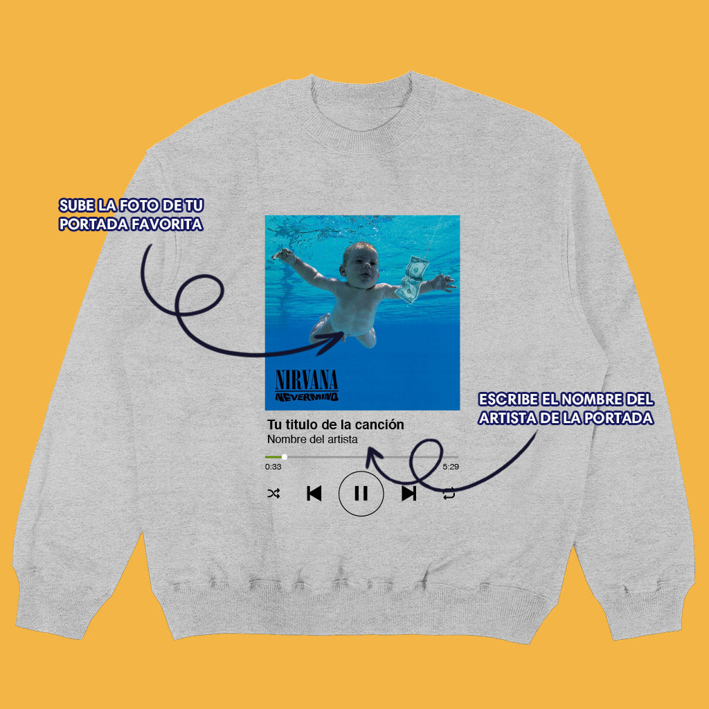 Polerón polo personalizado con la portada de disco que tu quieras