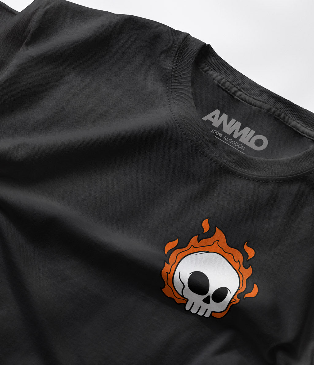 Polera - Cráneo de fuego