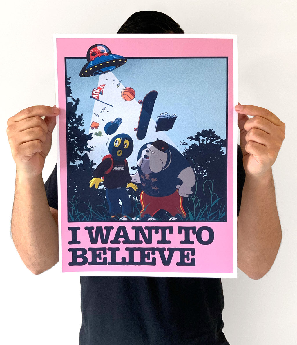 Print I WANT TO BELIEVE BRO