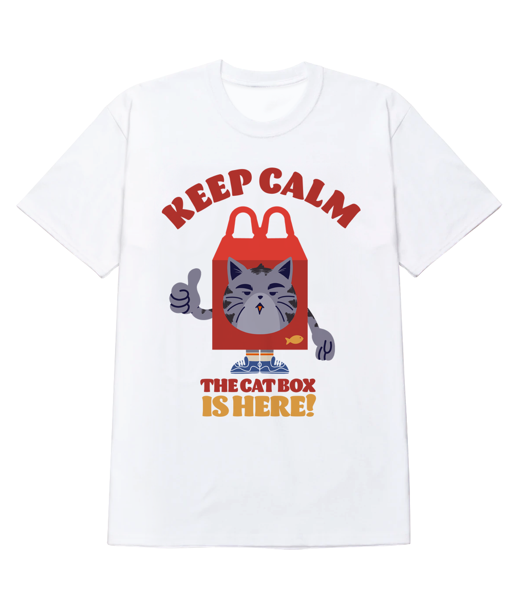 Polera - Keep calm, the cat box is here!