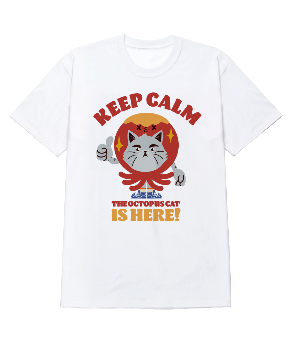 Polera - Keep calm, the Octopus cat is here!
