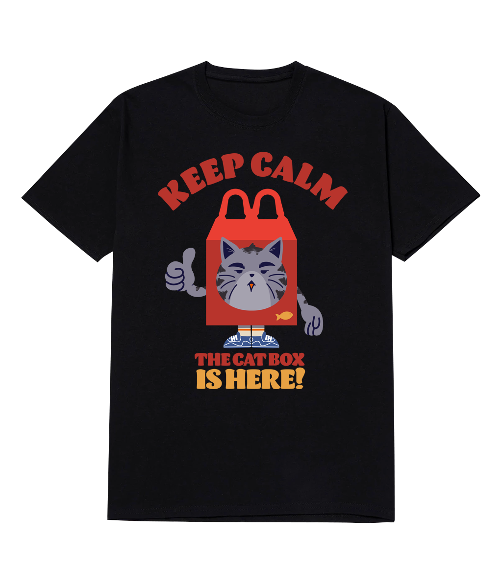 Polera - Keep calm, the cat box is here!