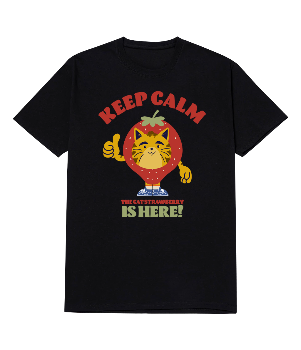 Polera - Keep calm, The Cat strawberry is here!