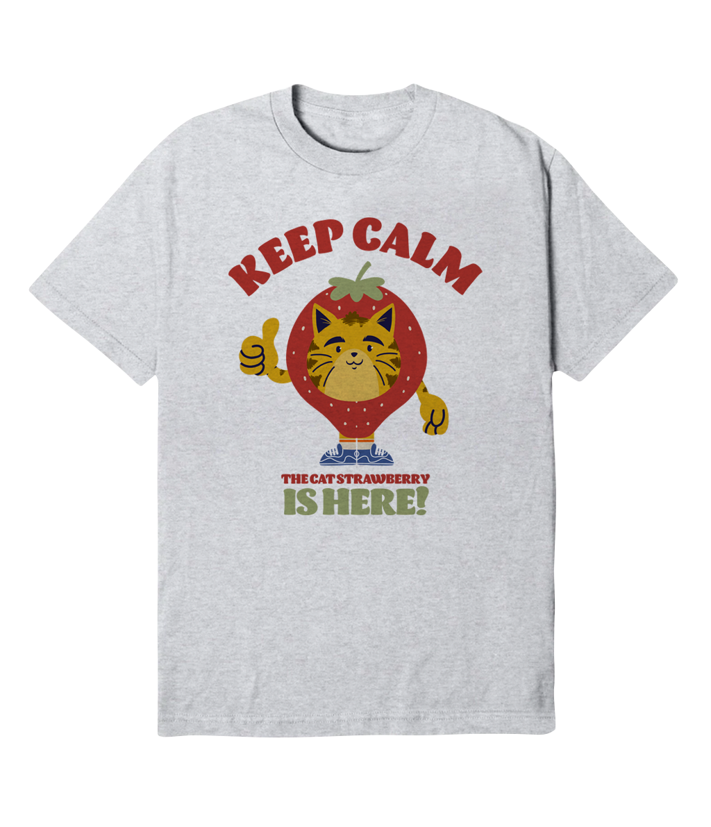 Polera - Keep calm, The Cat strawberry is here!