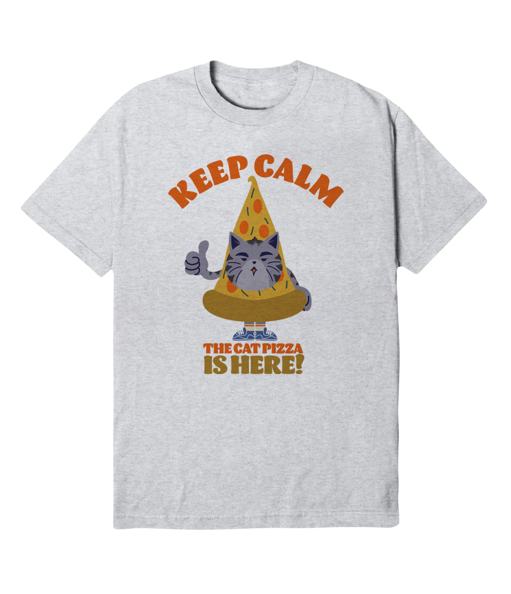 Polera - Keep calm, the cat pizza is here!