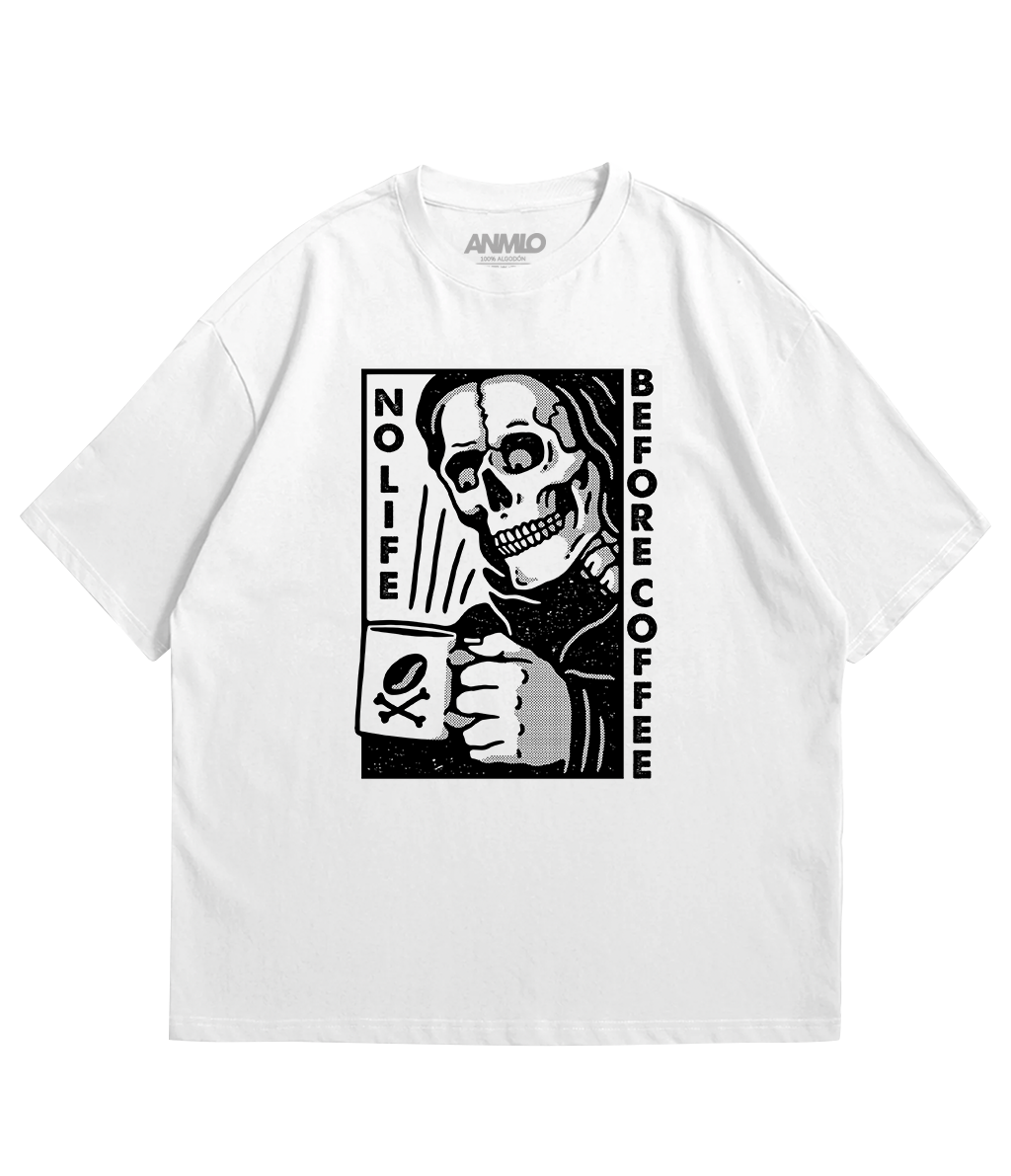 Polera oversize - No life Before - Café