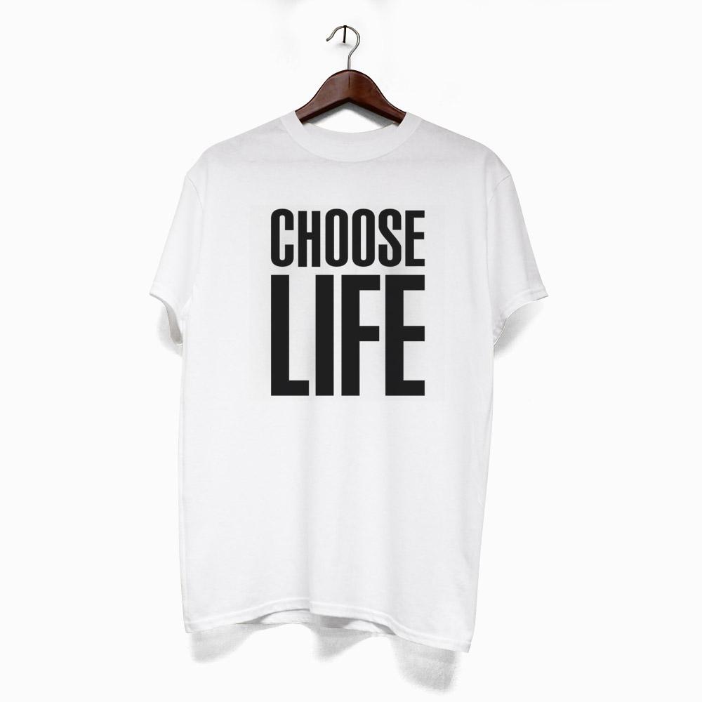 Polera hombre blanca Choose life