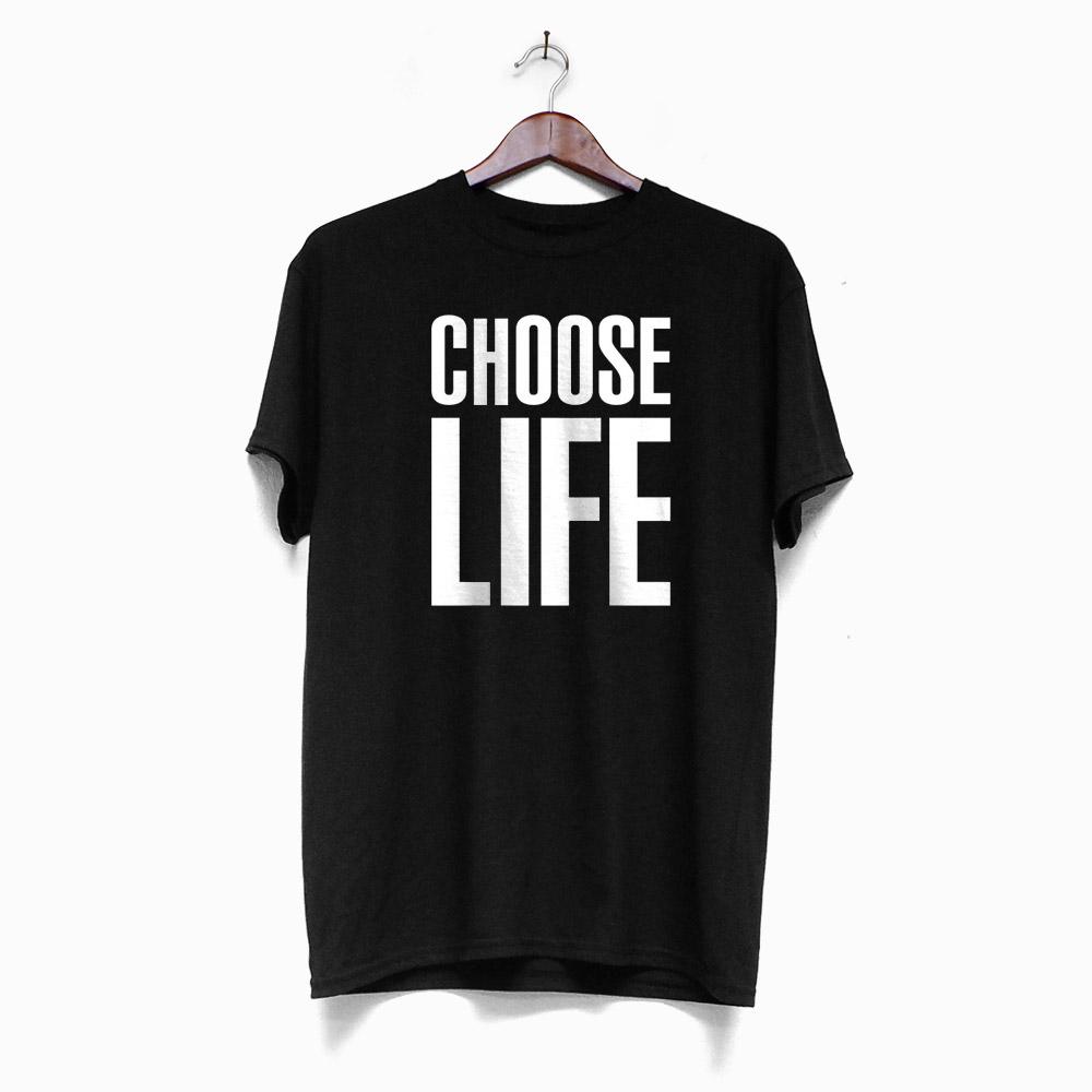 Polera hombre negra Choose life