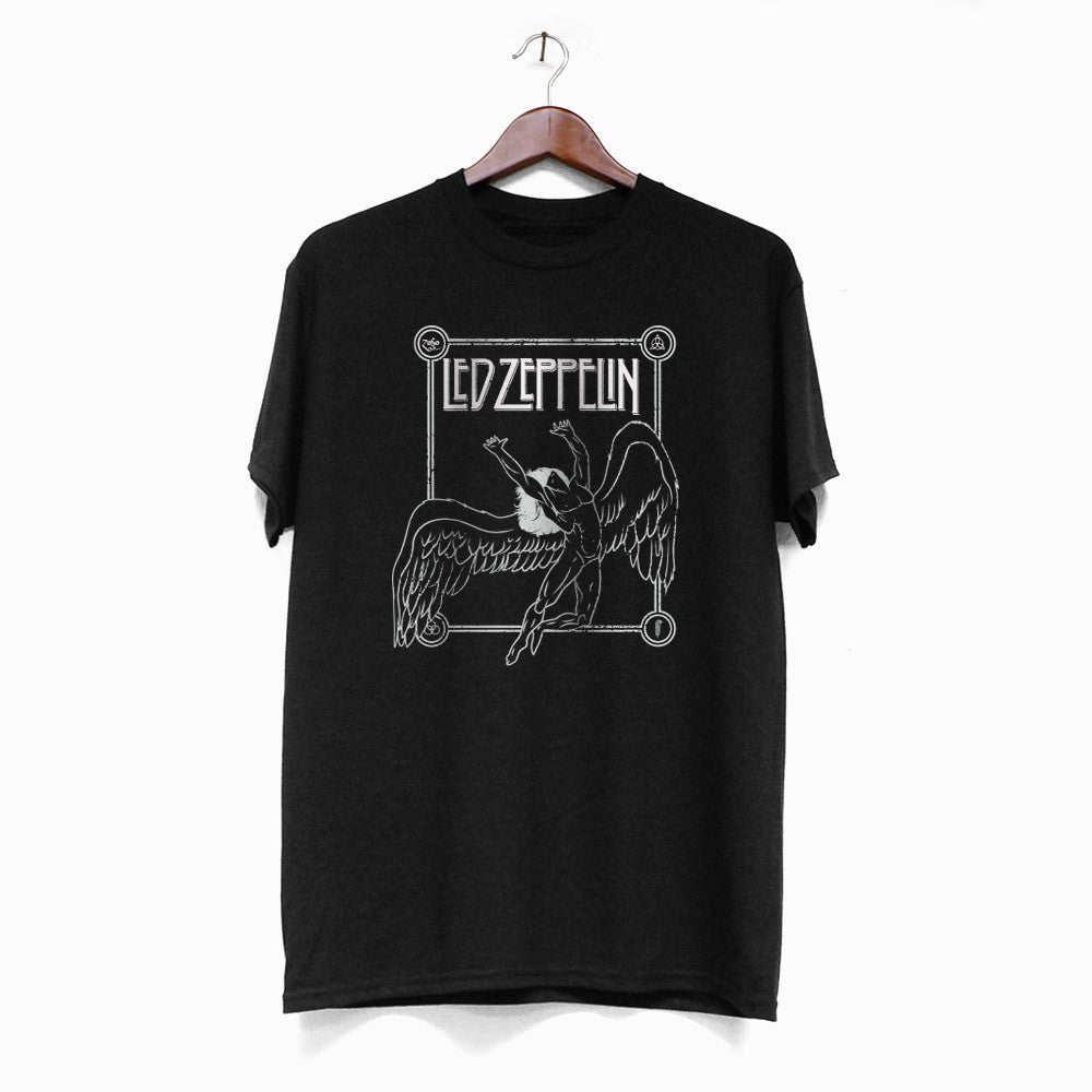 Polera Led Zeppelin para hombre 100% algodón impreso en serigrafía