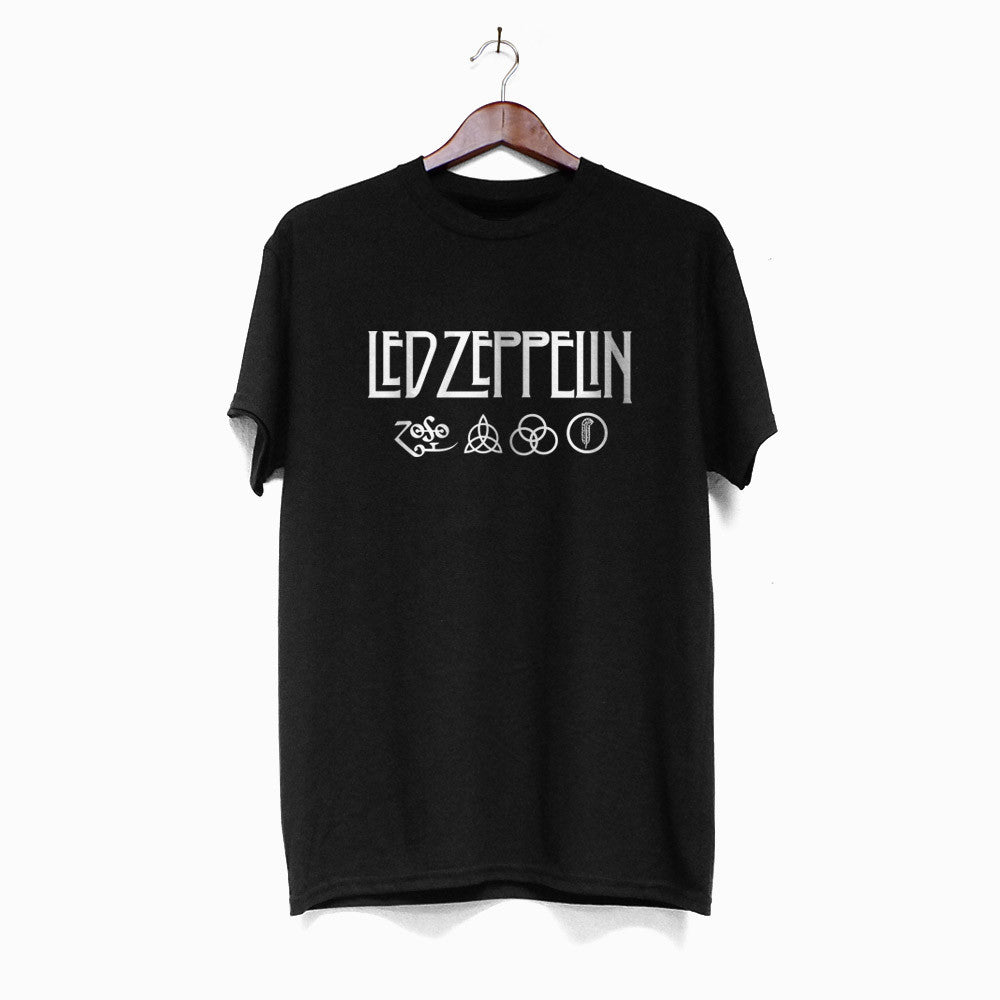 Polera Led Zeppelin para hombre 100% algodón impreso en serigrafía